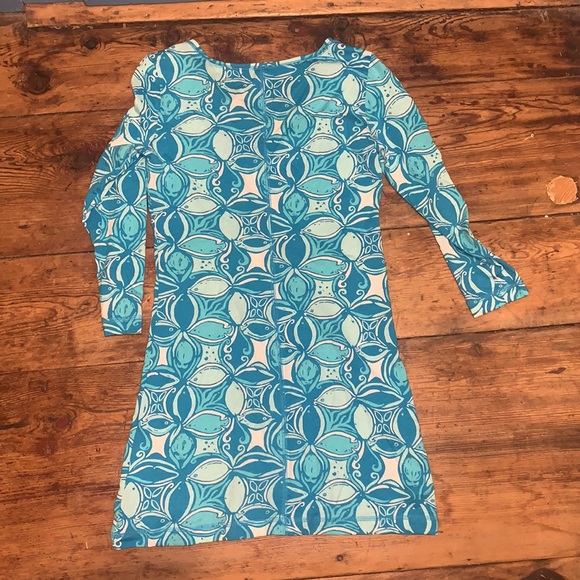 Lilly Pulitzer Ariel Blue What a Racquet Juliet Dress - Picture 7 of 7